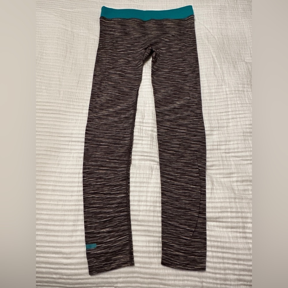 Stella McCartney for Adidas Seamless Compression Leggings Grey Teal - Size L